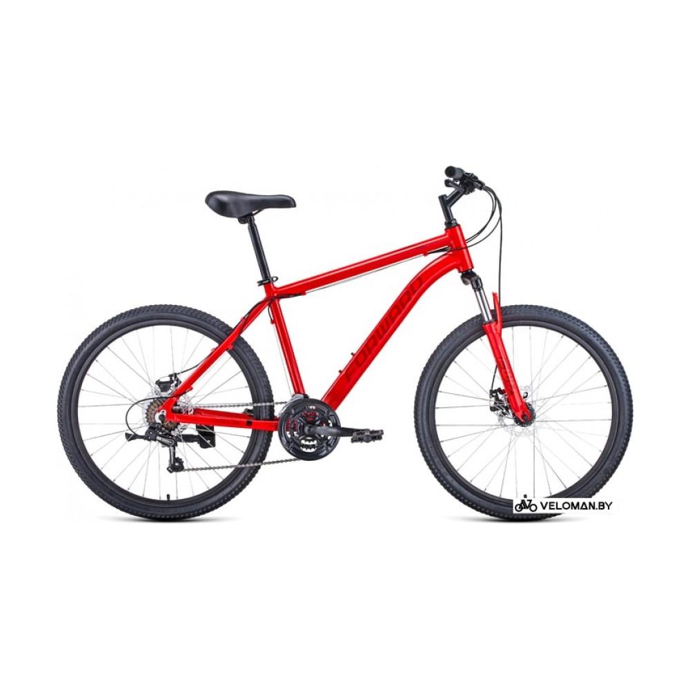 Велосипед горный Forward Hardi 26 2.1 disc р.18 2021 (красный)