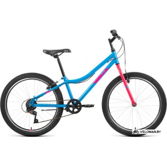 Велосипед горный Altair MTB HT 24 1.0 2022 (голубой/розовый)