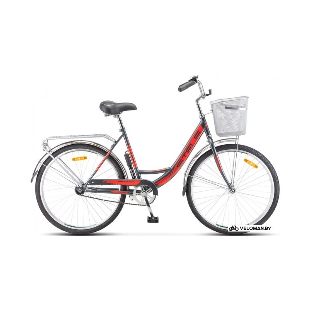 Велосипед городской Stels Navigator 245 26 Z010 2021 (серый/красный)