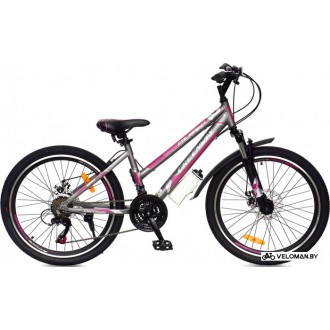 Велосипед горный Greenway Colibri-H 24 р.14 2021 (серый/розовый)