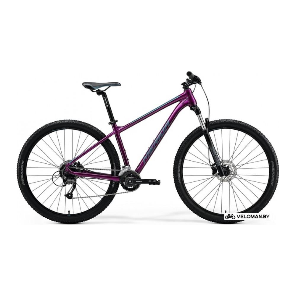 Велосипед Merida Big.Nine 60-3x S 2021 (фиолетовый/бирюзово-синий)