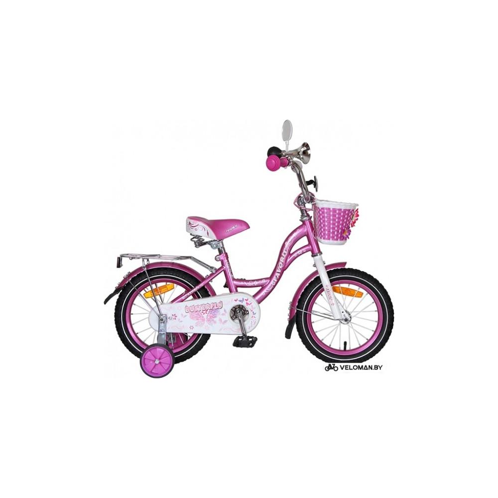 Детский велосипед Favorit Butterfly 14 (розовый/белый, 2019)