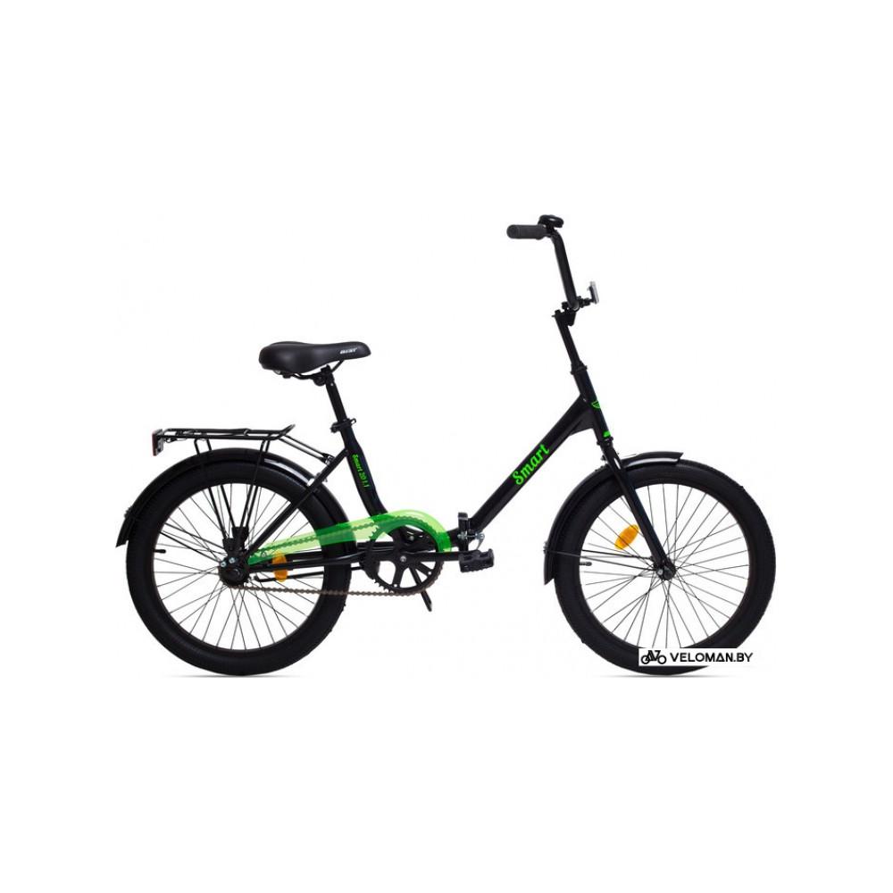 Велосипед городской AIST Smart 20 1.1 (черный/зеленый, 2017)