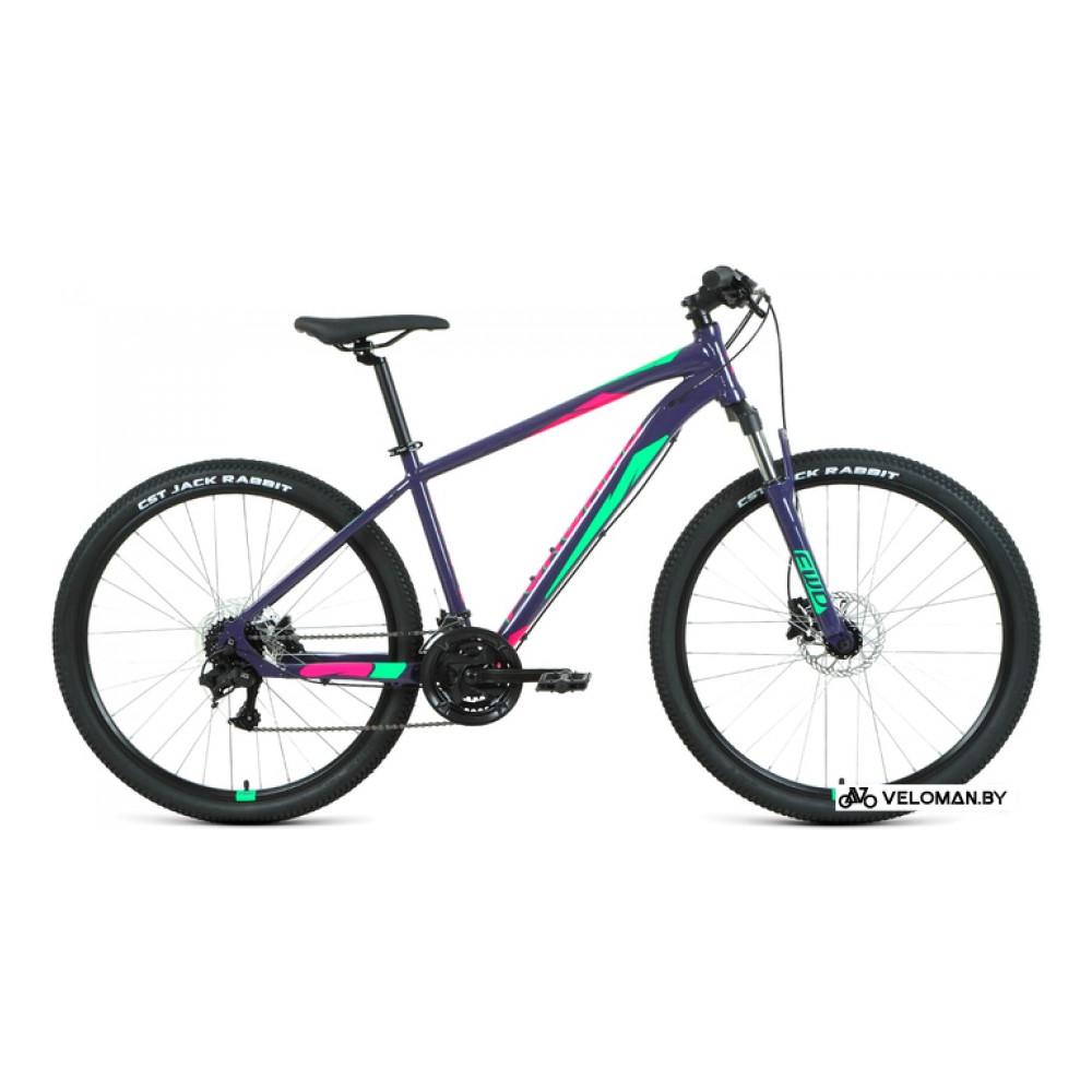 Велосипед Forward Apache 27.5 3.2 HD р.17 2022 (фиолетовый/зеленый)
