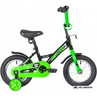 Детский велосипед Novatrack Strike 12 2020 123STRIKE.BKG20 (черный/зеленый)