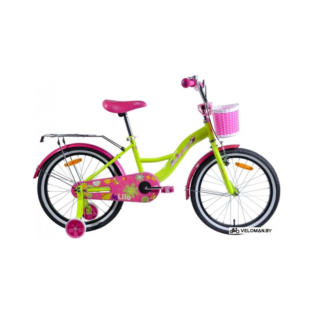 Детский велосипед AIST Lilo 20 (лимонный/розовый, 2019)