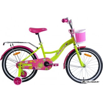 Детский велосипед AIST Lilo 20 (лимонный/розовый, 2019)