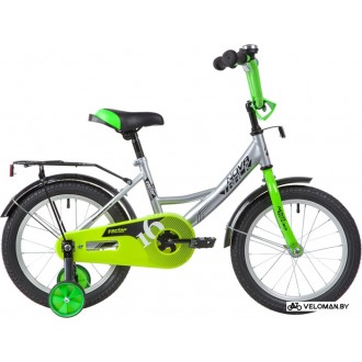 Детский велосипед Novatrack Vector 16 2020 163VECTOR.SL20 (серебристый/салатовый)
