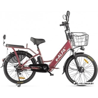 Электровелосипед городской Eltreco Green City E-Alfa New (темно-красный матовый)