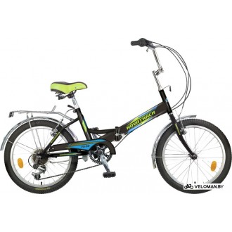 Детский велосипед Novatrack FS-30 20 (черный/салатовый, 2018)
