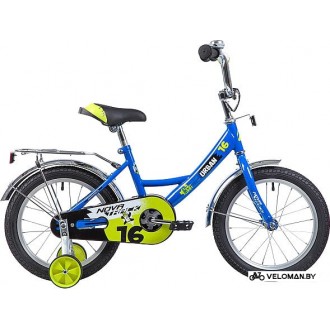 Детский велосипед Novatrack Urban 16 (синий/желтый, 2019)