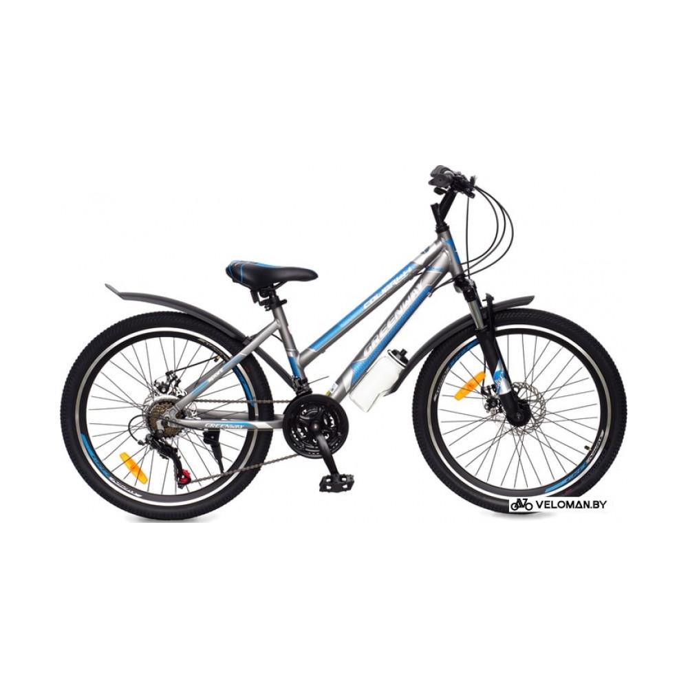 Велосипед Greenway Colibri-H 24 р.14 2021 (серый/синий)