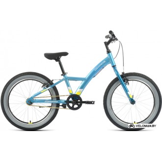 Детский велосипед Forward Comanche 20 1.0 2022 (голубой/желтый)