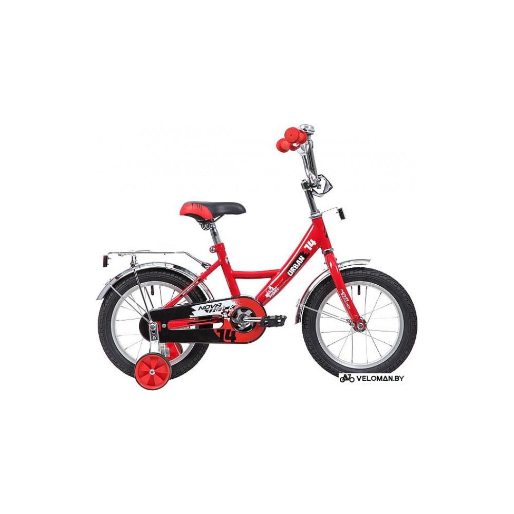 Детский велосипед Novatrack Urban 14 (красный/черный, 2019)