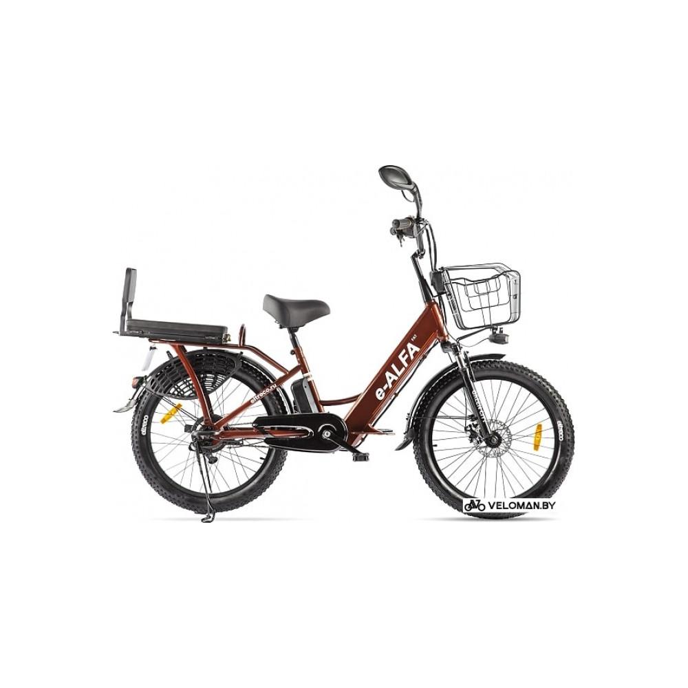 Электровелосипед городской Eltreco Green City E-Alfa Fat (коричневый)