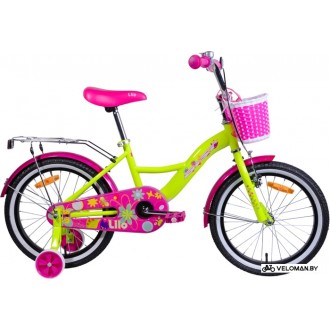 Детский велосипед AIST Lilo 18 (лимонный/розовый, 2020)