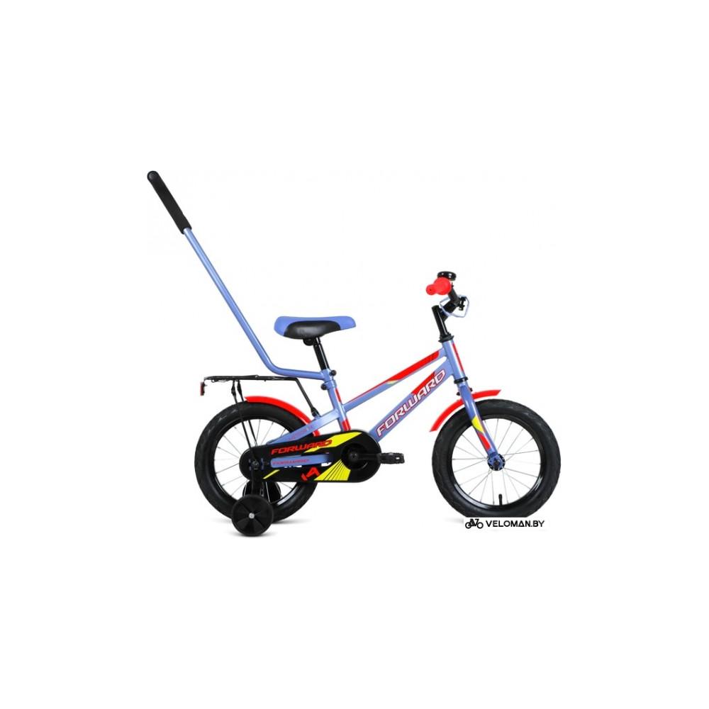 Детский велосипед Forward Meteor 14 2021 (голубой/красный)
