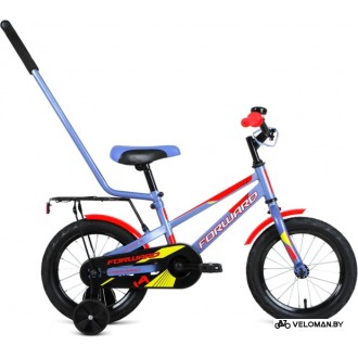 Детский велосипед Forward Meteor 14 2021 (голубой/красный)