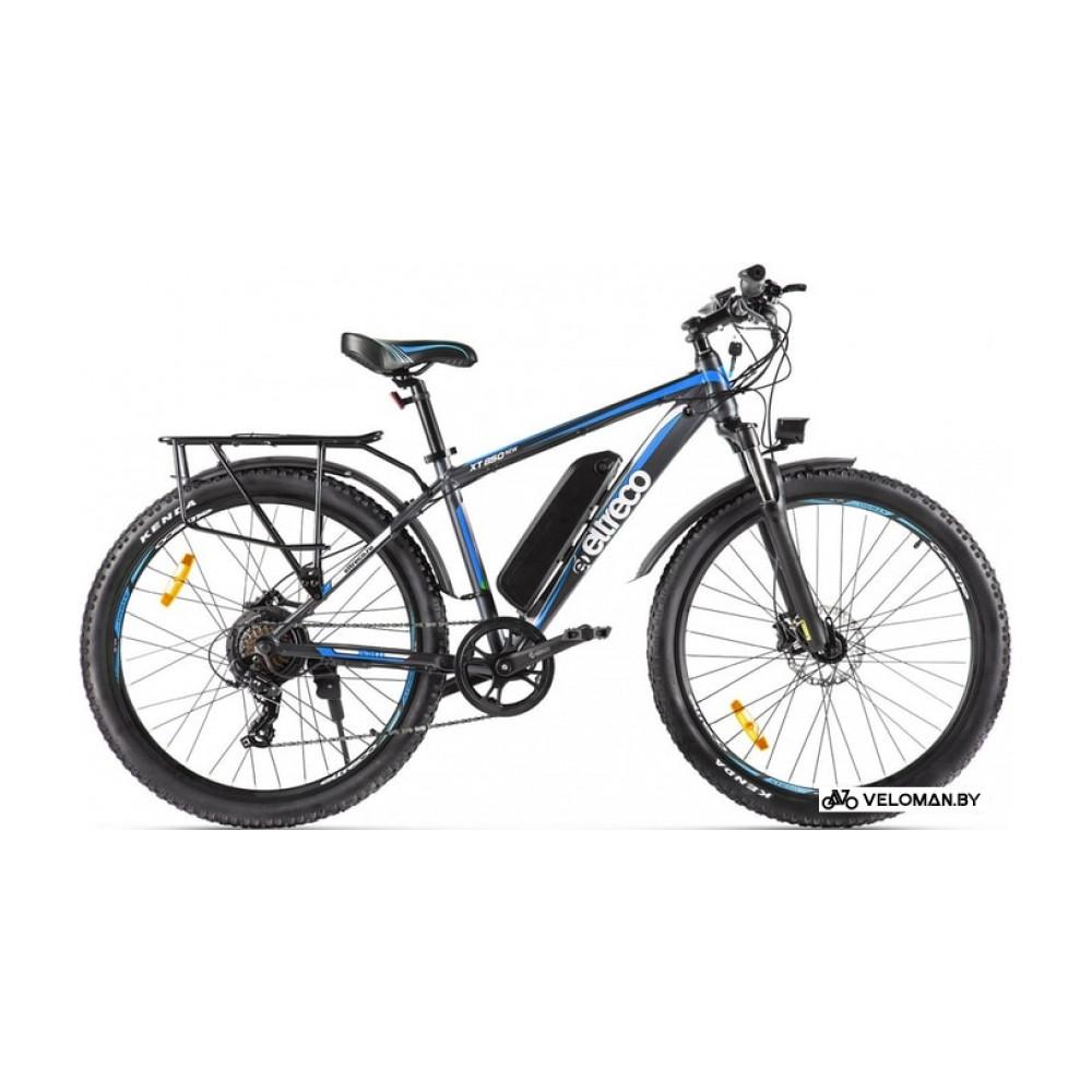 Электровелосипед горный Eltreco XT 850 New (серый/синий)