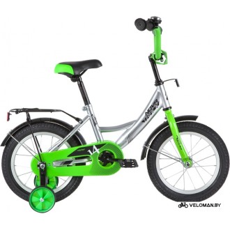 Детский велосипед Novatrack Vector 12 123VECTOR.SL20 (серебристый/салатовый, 2020)
