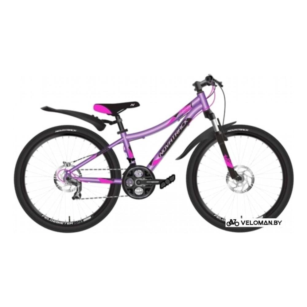 Велосипед горный Novatrack Katrina 24 р.12 2020 (фиолетовый)