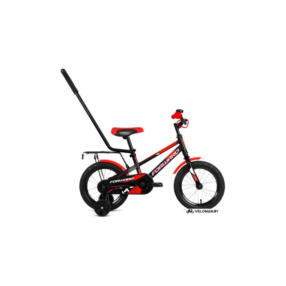 Детский велосипед Forward Meteor 14 2021 (черный/красный)