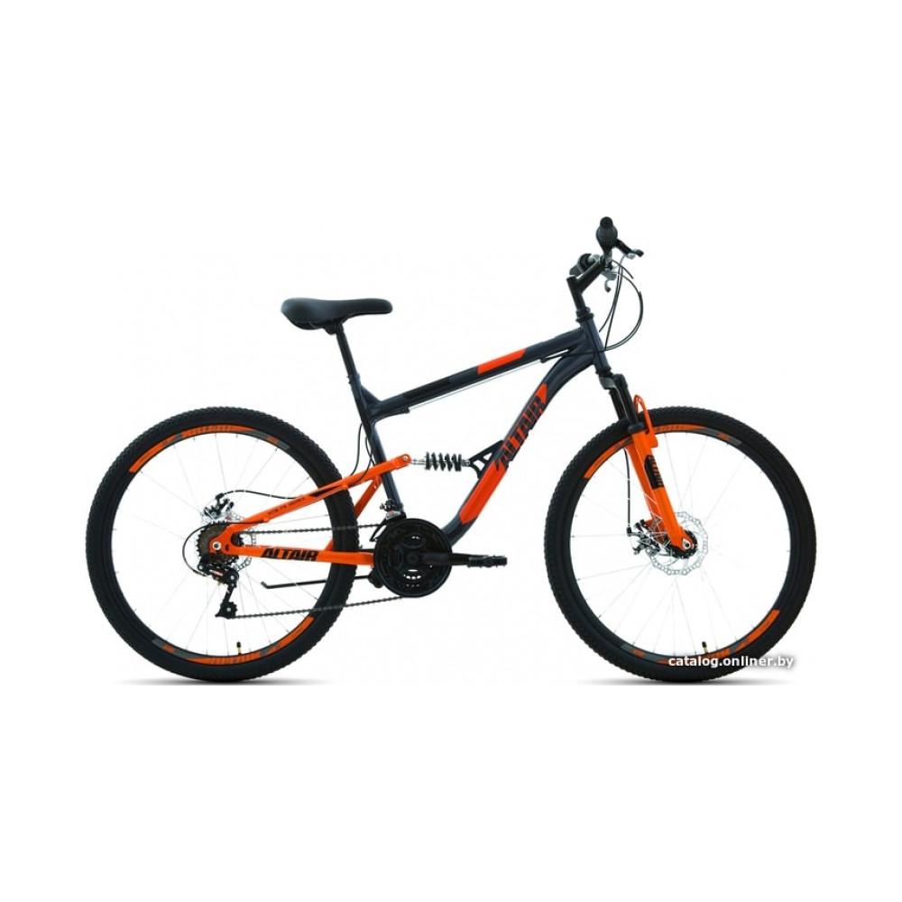 Велосипед горный Altair MTB FS 26 2.0 disc р.18 2021 (серый)