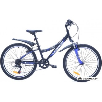 Велосипед горный Favorit Space 24 V (черный/синий, 2019)