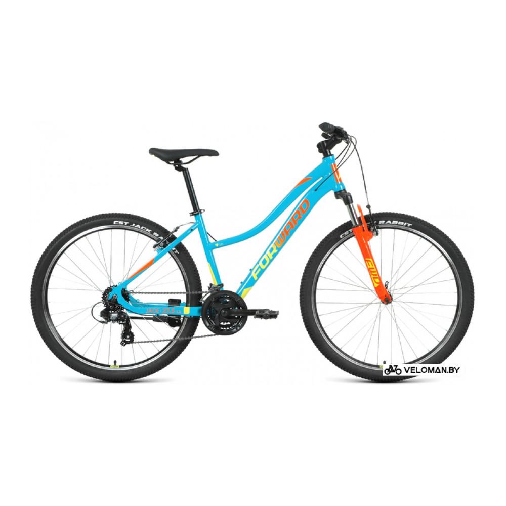 Велосипед горный Forward Jade 27.5 1.0 2022 (бирюзовый/желтый)