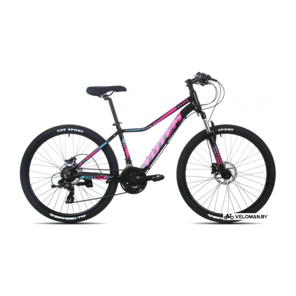 Велосипед Totem Y680L 26 2021 (черный/розовый)