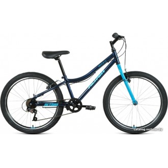 Велосипед горный Altair MTB HT 24 1.0 2021 (темно/синий/голубой)