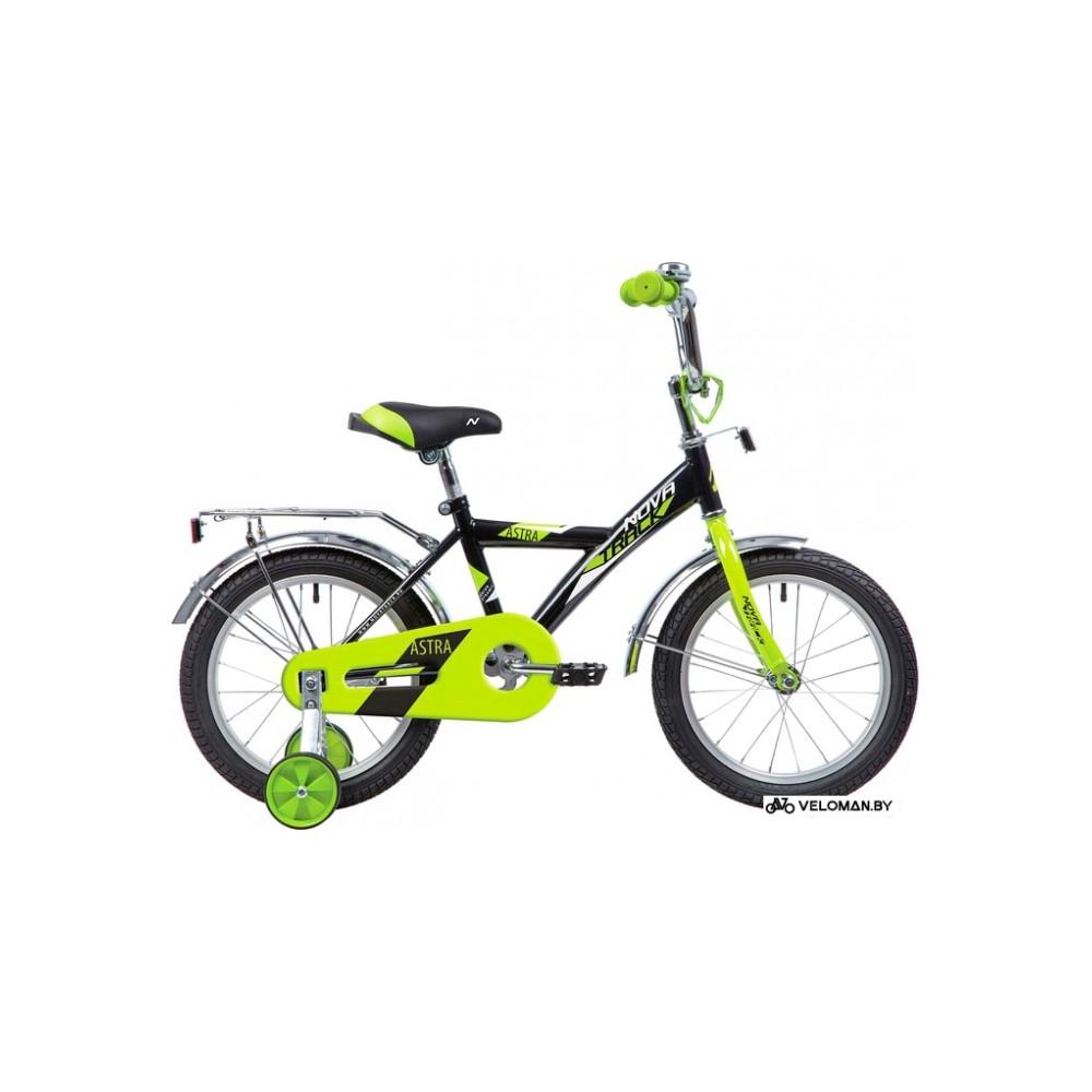 Детский велосипед Novatrack Astra 14 2020 143ASTRA.BK20 (черный/салатовый)