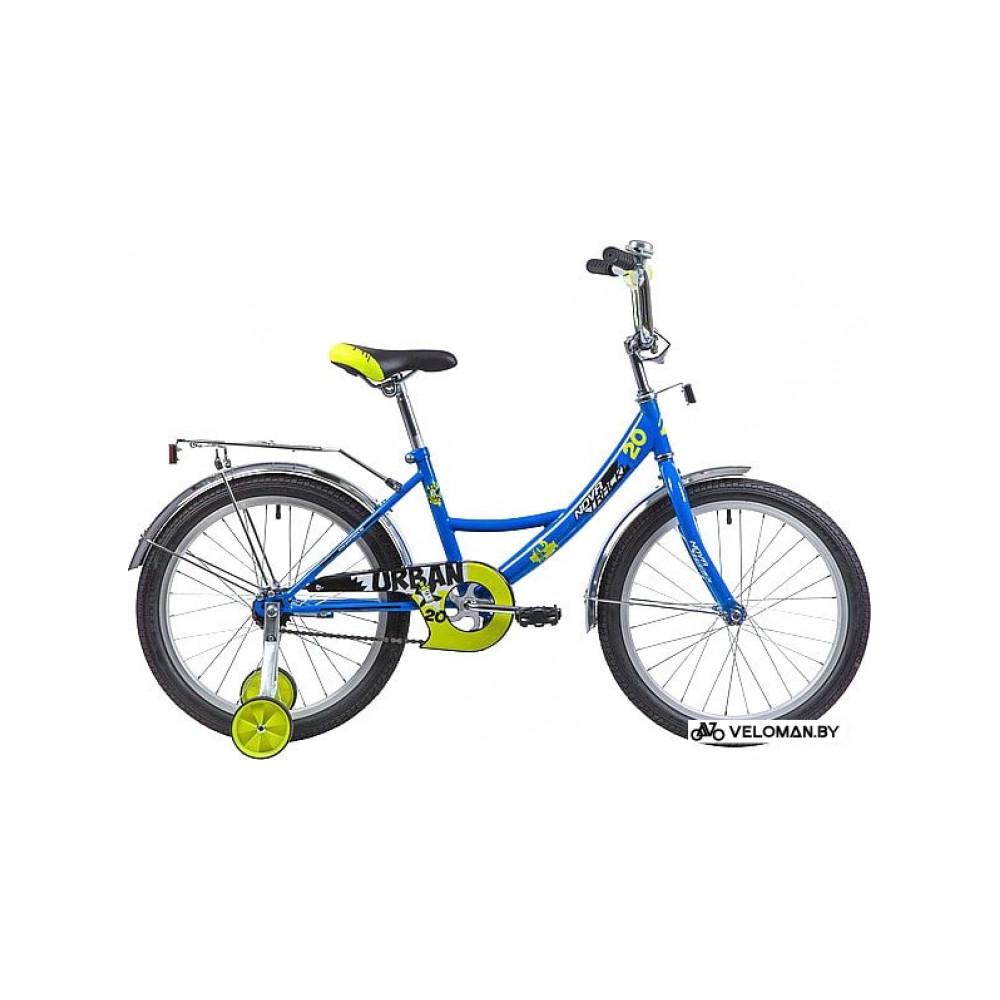 Детский велосипед Novatrack Urban 20 (синий/желтый, 2019)