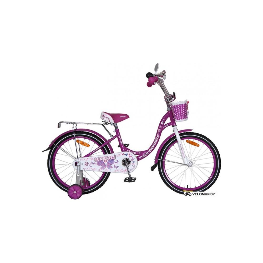 Детский велосипед Favorit Butterfly 20 2020 (фиолетовый)