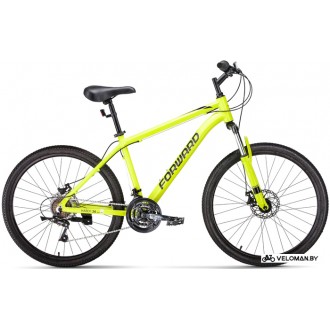Велосипед горный Forward Hardi 26 2.0 D р.17 2022 (светло-желтый/черный)