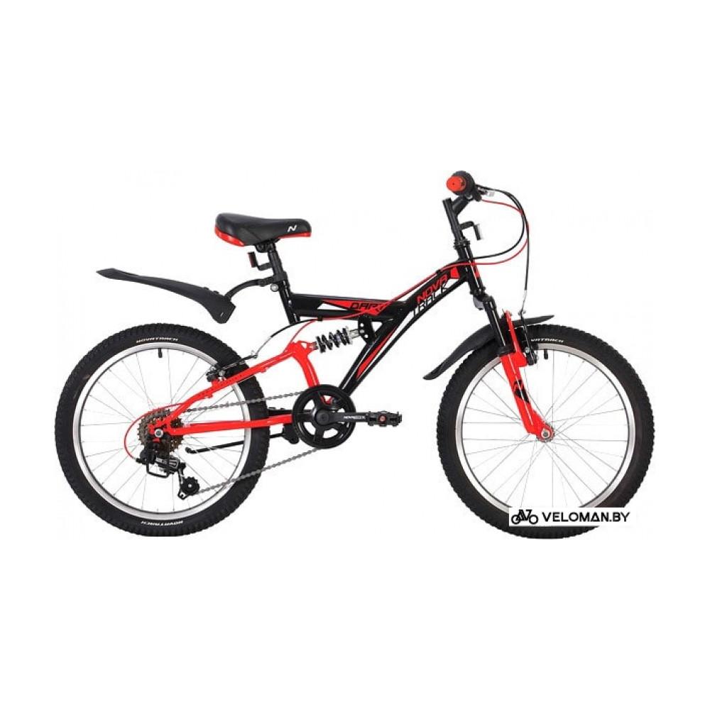 Детский велосипед Novatrack Dart 20 20SS6V.DART.BK20 (черный/красный, 2020)