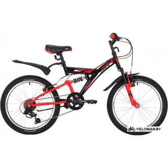 Детский велосипед Novatrack Dart 20 20SS6V.DART.BK20 (черный/красный, 2020)