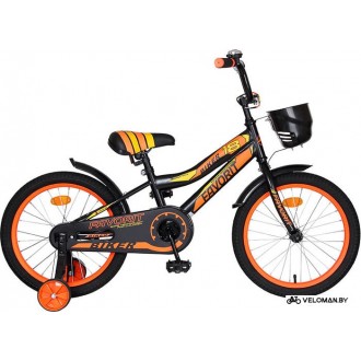 Детский велосипед Favorit Biker 18 (черный/оранжевый, 2019)