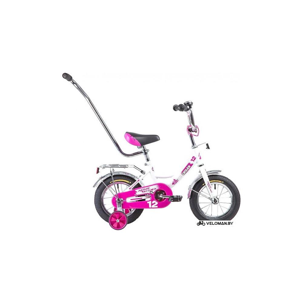 Детский велосипед Novatrack Urban 12 (белый/фиолетовый, 2019)