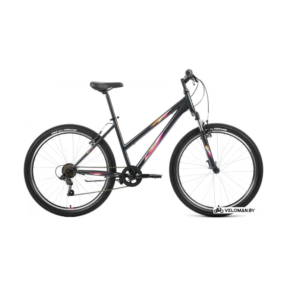 Велосипед Forward Iris 26 1.0 2022 (темно-серый/розовый)