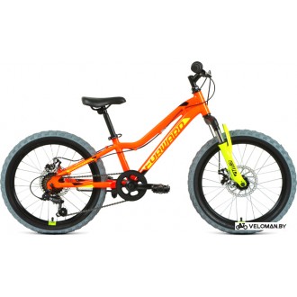 Детский велосипед Forward Twister 20 2.0 D 2022 (ярко-оранжевый/ярко-желтый)