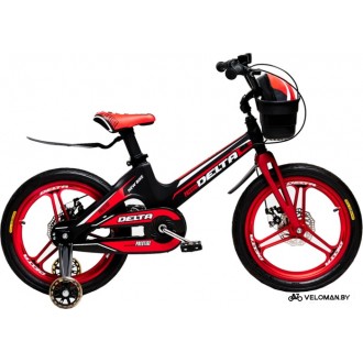 Детский велосипед Delta Prestige D 18" + шлем 2020 (черный/красный)