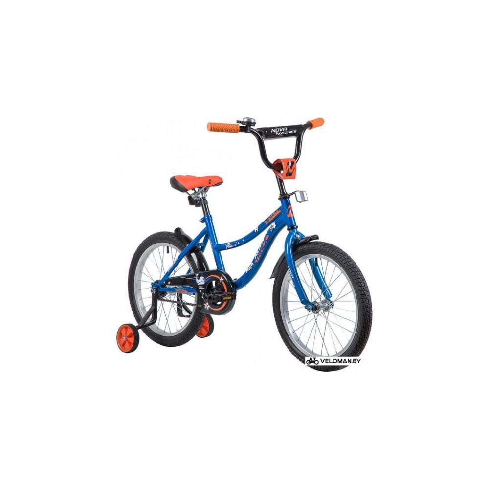Детский велосипед Novatrack Neptune 18 (синий/оранжевый, 2019)