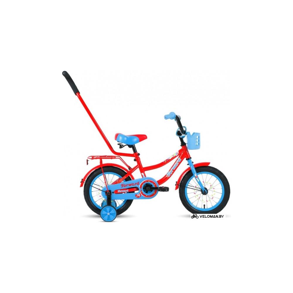 Детский велосипед Forward Funky 14 2021 (красный/голубой)