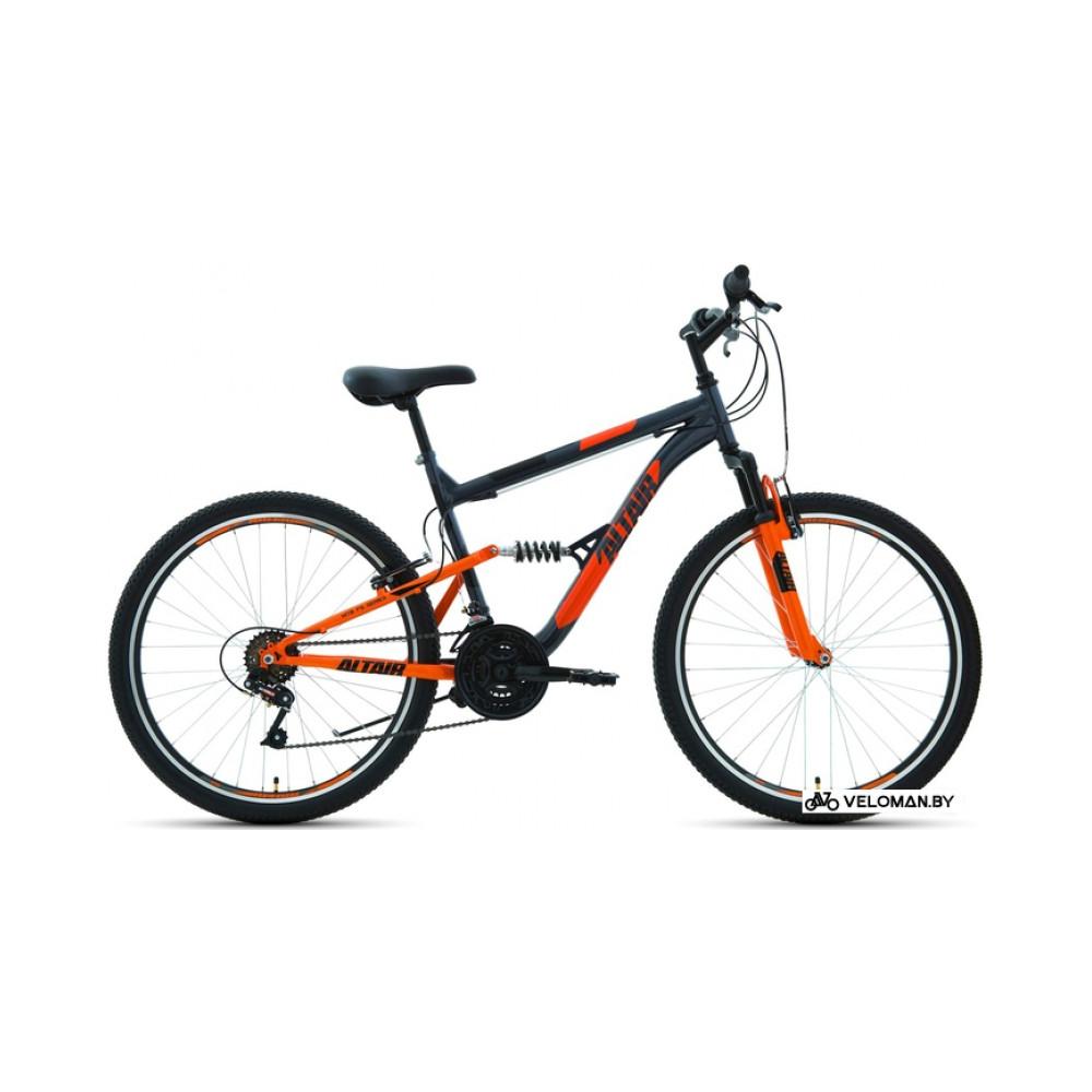 Велосипед горный Altair MTB FS 26 1.0 р.16 2022 (серый/оранжевый)