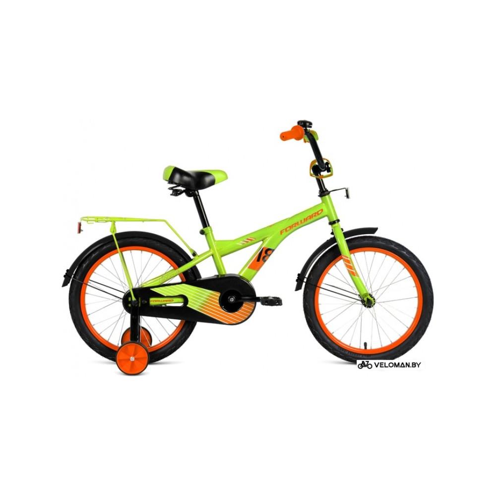 Детский велосипед Forward Crocky 18 2021 (зеленый/оранжевый)