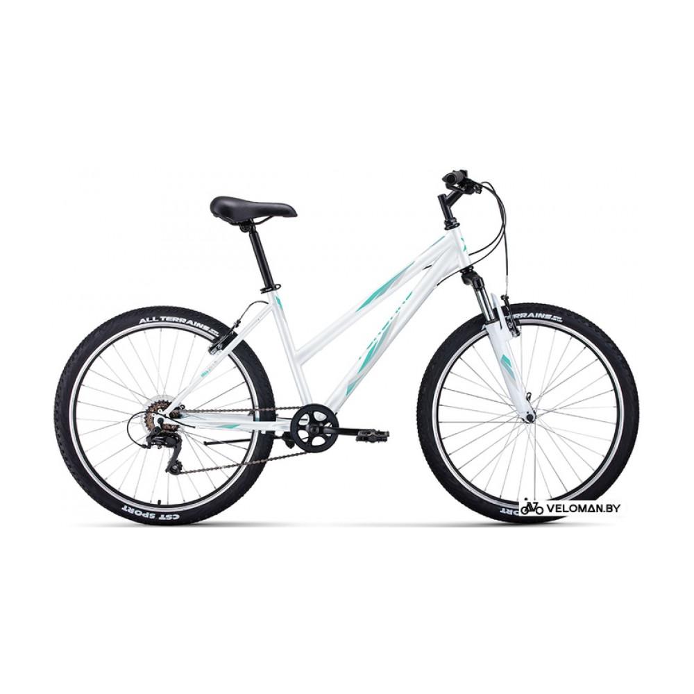 Велосипед горный Forward Iris 26 1.0 2022 (белый/бирюзовый)