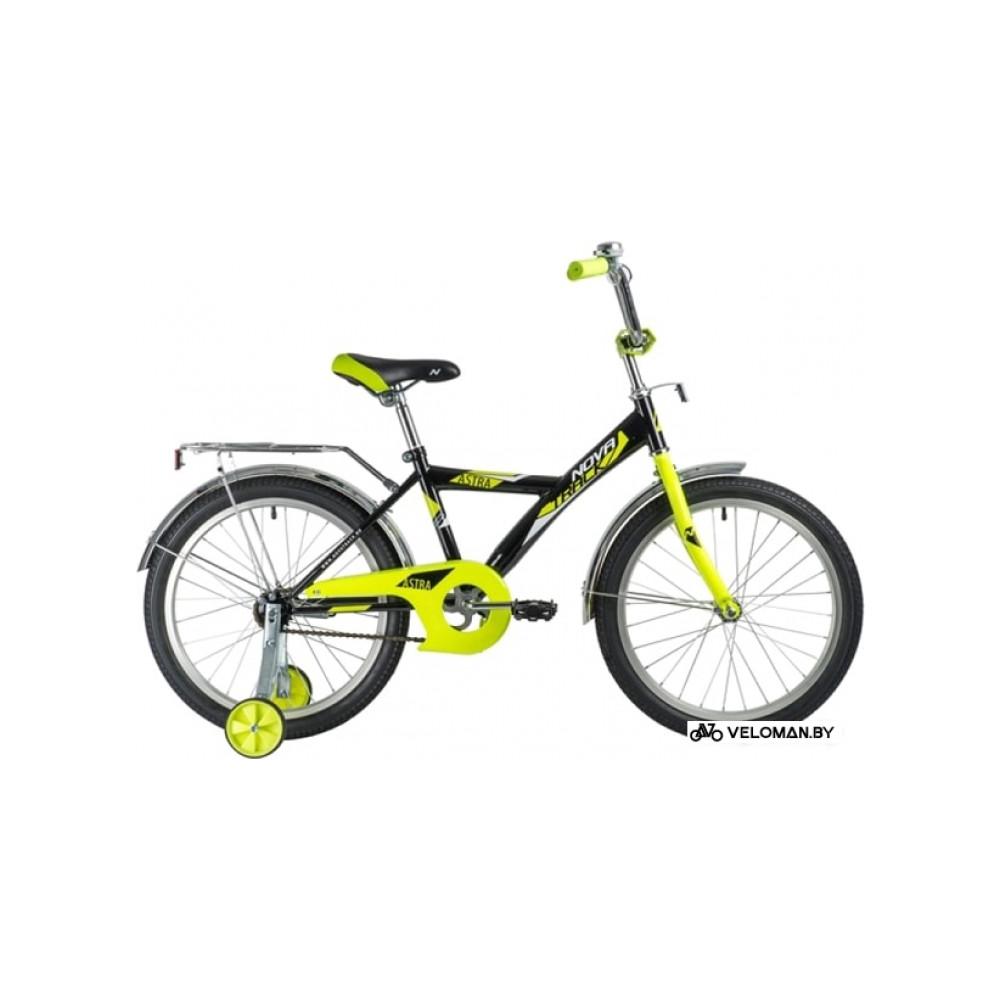 Детский велосипед Novatrack Astra 20 2020 203ASTRA.BK20 (черный/салатовый)
