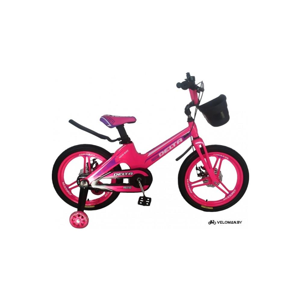 Детский велосипед Delta Prestige D 18" + шлем 2020 (розовый)