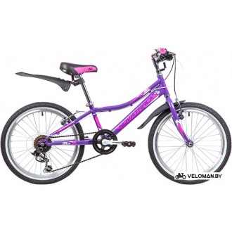 Детский велосипед Novatrack Alice 20 (фиолетовый, 2019)